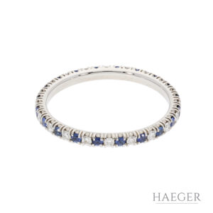 Cartier Ring mit Saphiren & Diamanten Gr 55 Platin