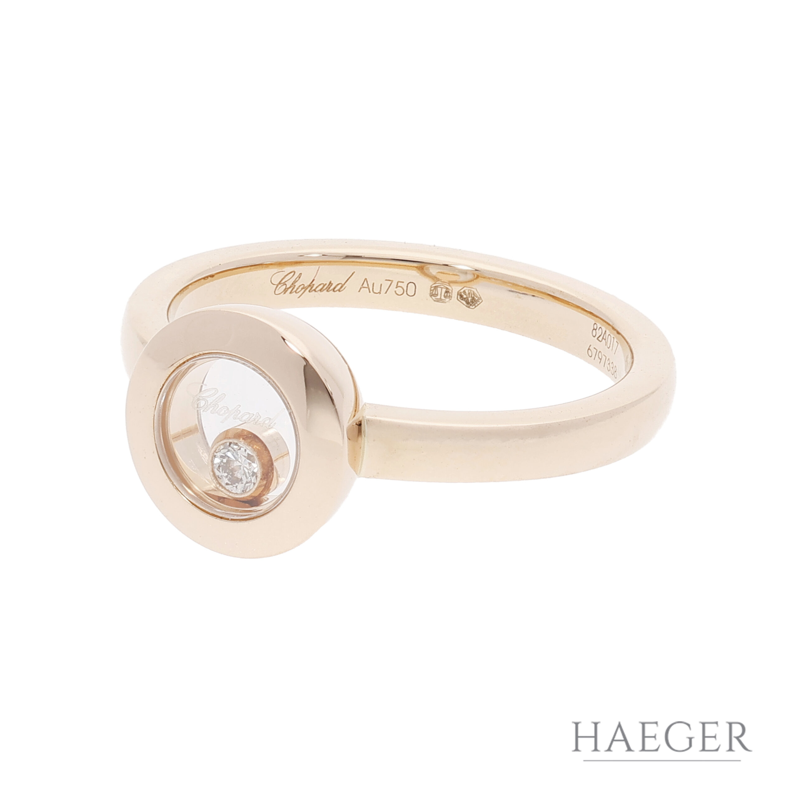 Chopard Happy Diamonds Ring | Gr. 52 | 750/- Roségold | Inkl. Etui