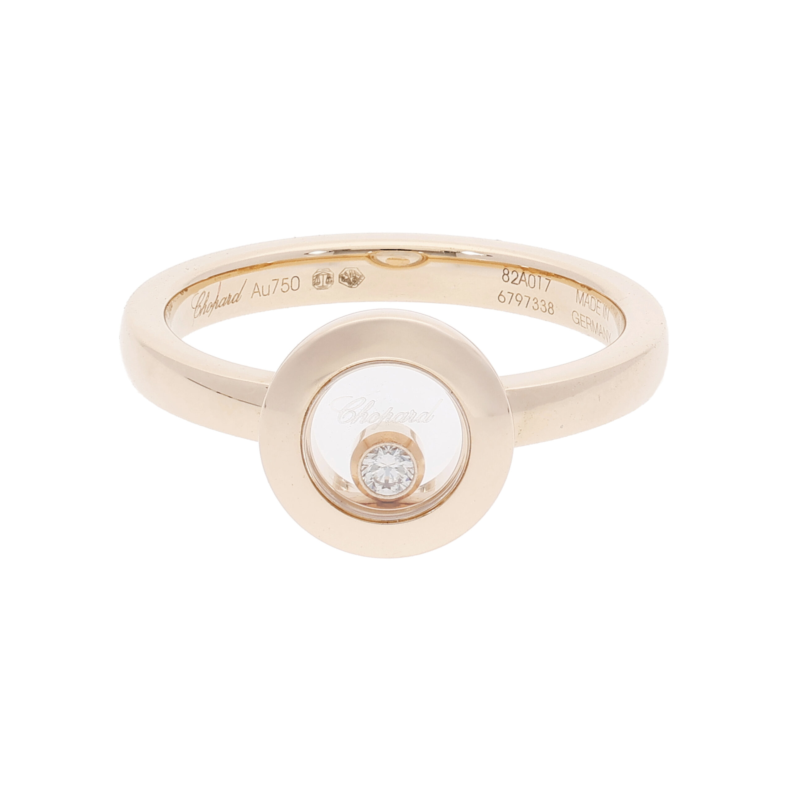 Chopard Happy Diamonds Ring Gr 52 750 Rosegold inkl Etui