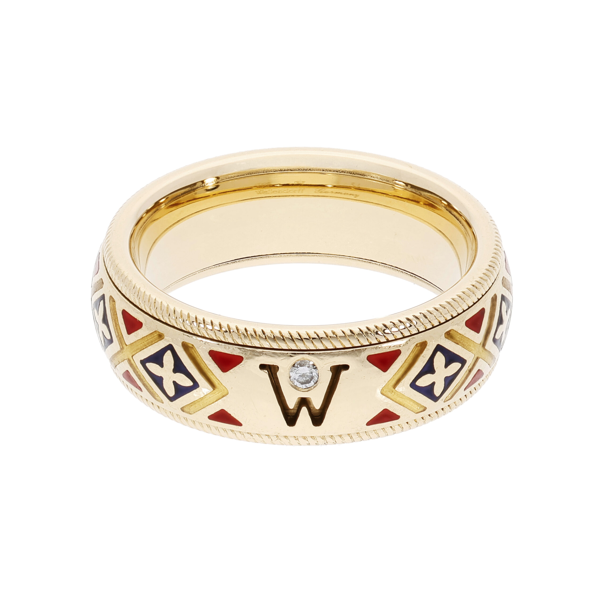 Wellendorff Mosaik Ring Gr 54 750 Gelbgold