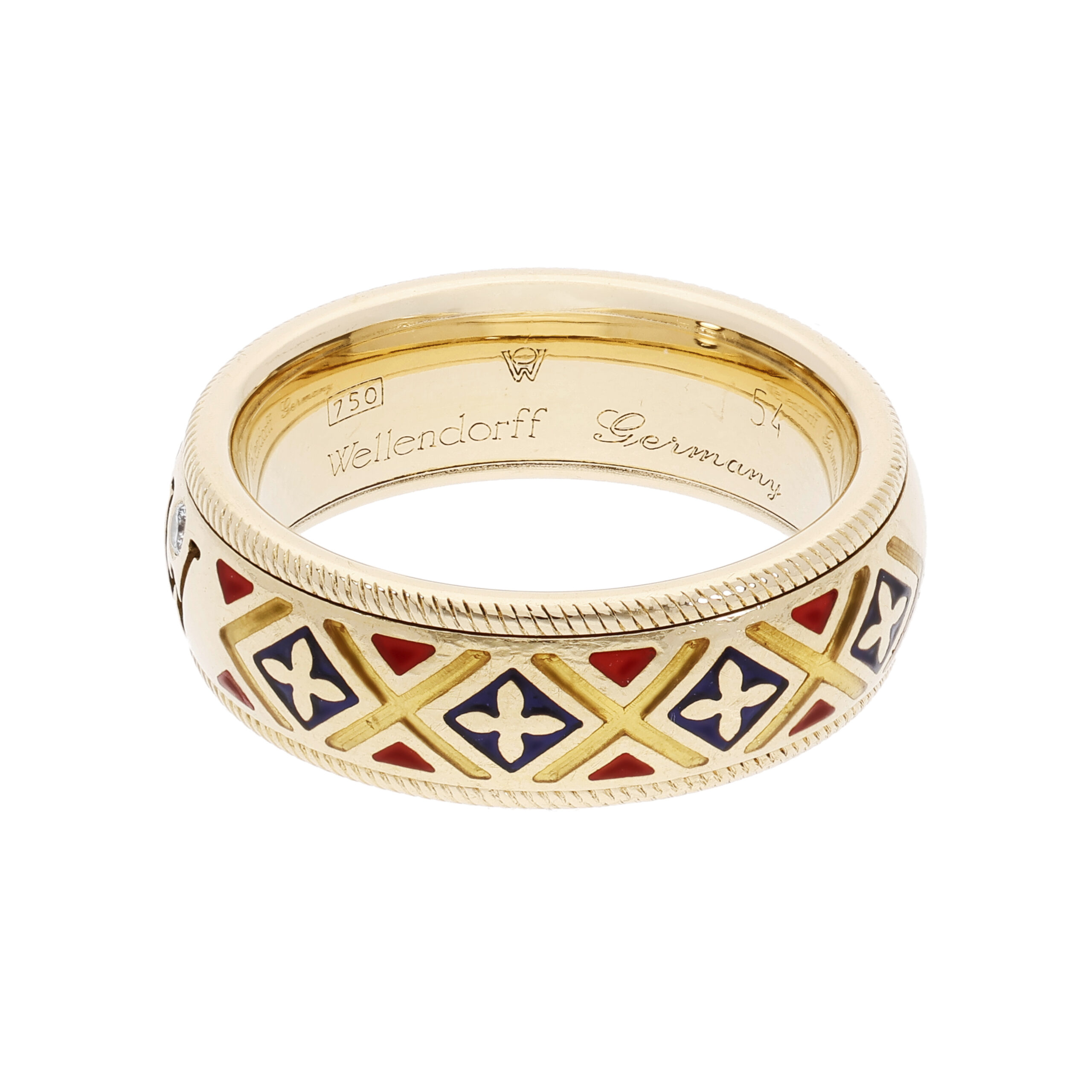 Wellendorff Mosaik Ring Gr 54 750 Gelbgold