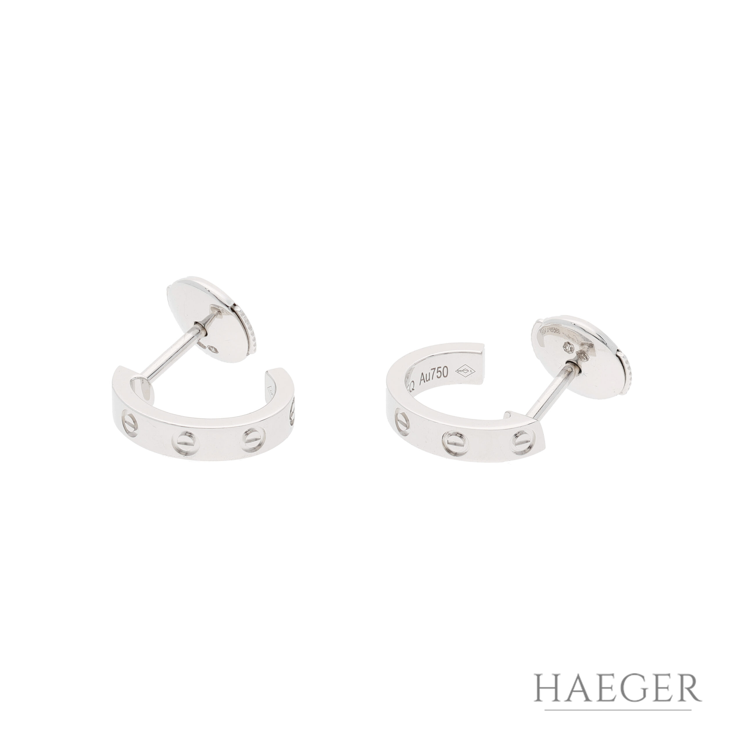 Cartier Love Creolen | kleines Modell | 750/- Weißgold | inkl. Zertifikat