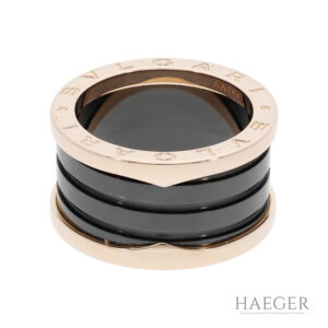 Bulgari Bzero1 4 Band Ring Gr 54 Roségold Keramik inkl Etui