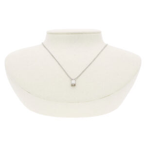 Kette mit Solitaire-Anhänger 45 cm Weißgold