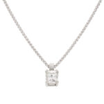 Kette mit Solitaire-Anhänger 45 cm Weißgold Vorschau