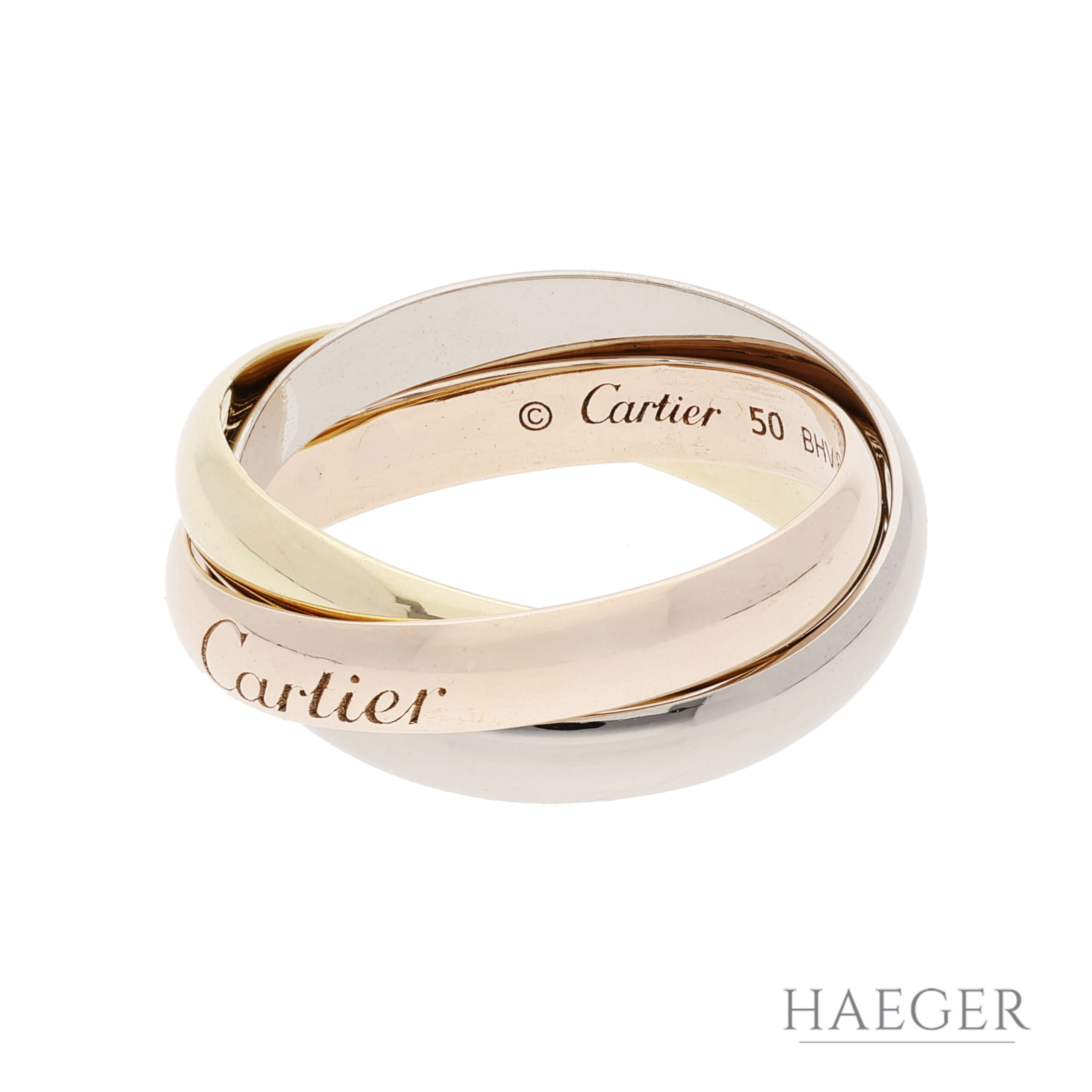 Cartier Trinity Ring | klassisches Modell | Gr. 50 | 750/- Gold tricolor