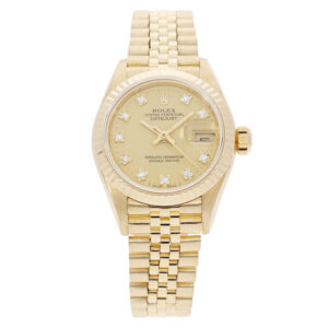Rolex Lady Datejust mit Diamanten 26 mm Gelbgold Ref 69178 Full Set 1989