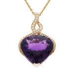 Collier Ametyhst Diamant Gelbgold 14K Vorschau