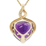 Collier Ametyhst Diamant Gelbgold 14K Vorschau
