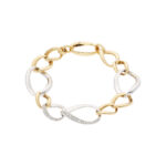 Armband Weissgold Gelbgold 18 Karat mit Diamanten Vorschau