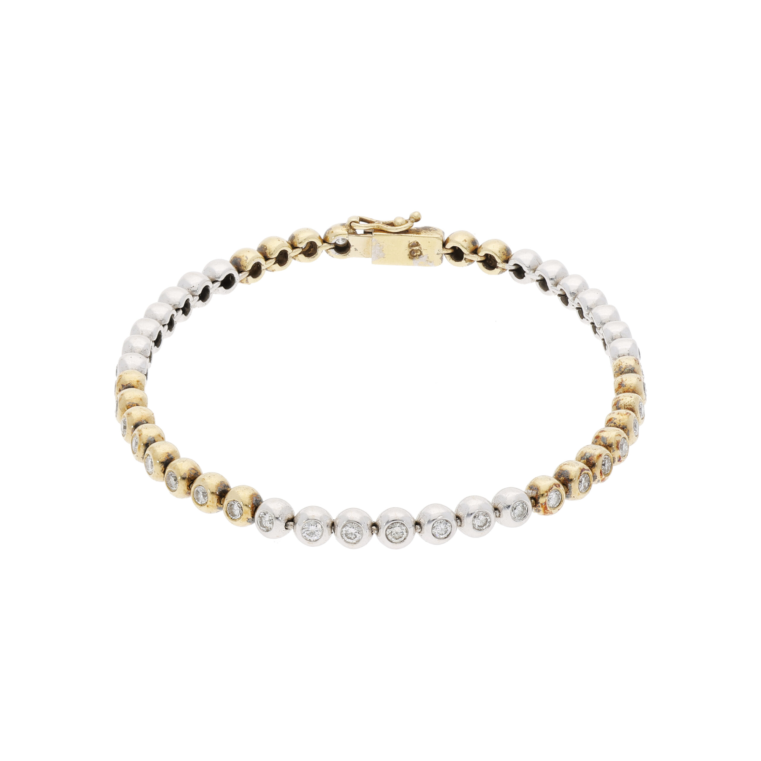 Armband | 19 cm | 750/- Gelbgold; Weißgold