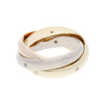 Cartier Trinity Ring mit Diamanten Gr 55 750 Gold Tricolor Vorschau