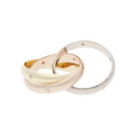 Cartier Trinity Ring mit Diamanten Gr 55 750 Gold Tricolor Vorschau