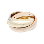 Cartier Trinity Ring mit Diamanten Gr 55 750 Gold Tricolor Vorschau