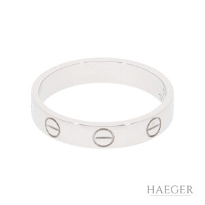 Cartier Love Ring kleines Modell Gr 53 750 Weissgold inkl Etui