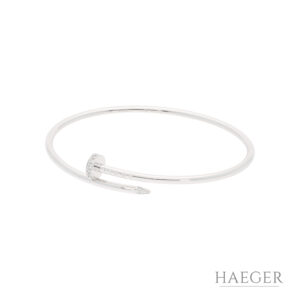 Cartier Juste un Clou Armreif mit Diamanten 18 cm Weißgold Full Set