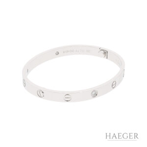 Cartier Love Armreif 17 cm Weißgold Full Set