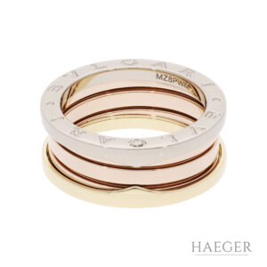 Bulgari Bzero1 3 Band Ring Gr 55 750 Gold Tricolor Full Set 2018