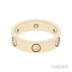 Cartier Love Ring mit Diamanten Gr 57 Gelbgold