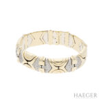 Bulgari Armreif mit Diamanten 16 cm 750 Gelb Weißgold Vorschau