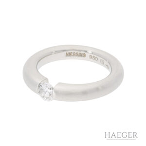 Niessing Solitaire-Ring | Gr. 49 | 950/- Platin