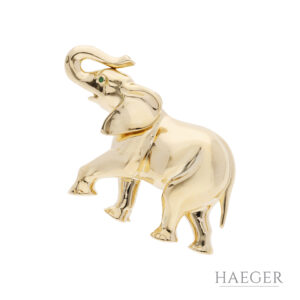 Cartier Elefant Brosche Gelbgold