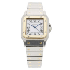Cartier Santos Damen Uhr Stahl Gold