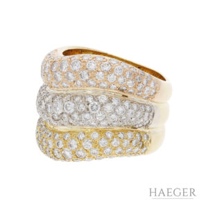Ring mit diamanten Tricolor 18 Karat