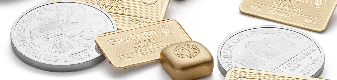 Edelmetalle Gold und Silber Münzen und Barren